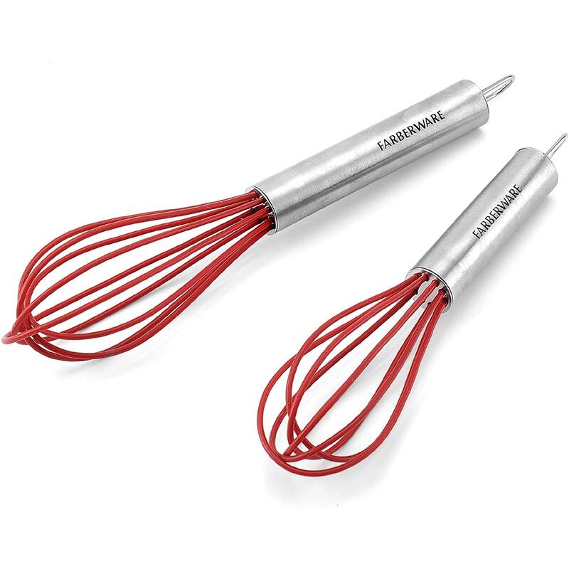 Farberware Set of 2 Professional Silicone Mini Whisks - Red
