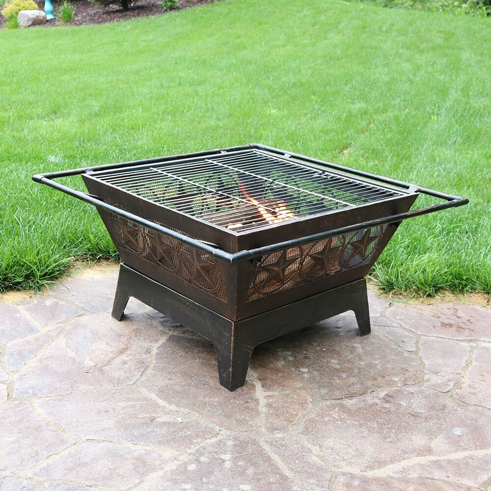 Shop Sunnydaze Large Northern Galaxy Outdoor Fire Pit And Cooking