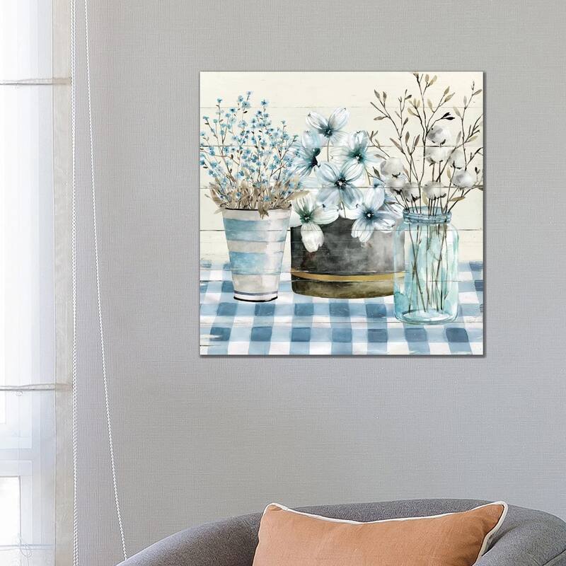 iCanvas "Blue Farmhouse" by Carol Robinson Canvas Print - 26x26x1.5
