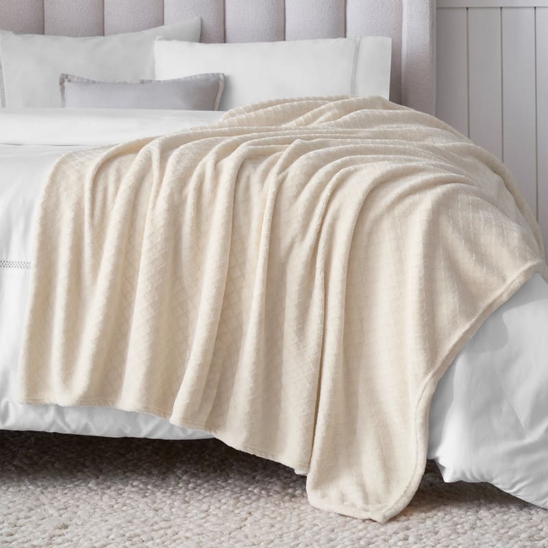 Superior Alaska Quilted Diamond Plush Fleece Blanket For Couch or Bed