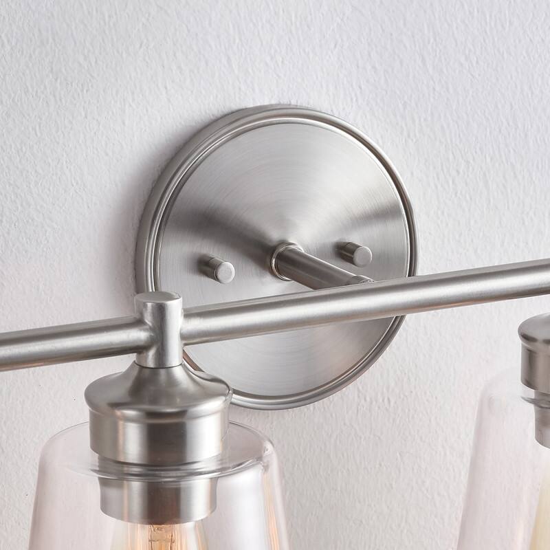 KAWOTI 4-Light Dimmable Bathroom Vanity Light with Glass Shade