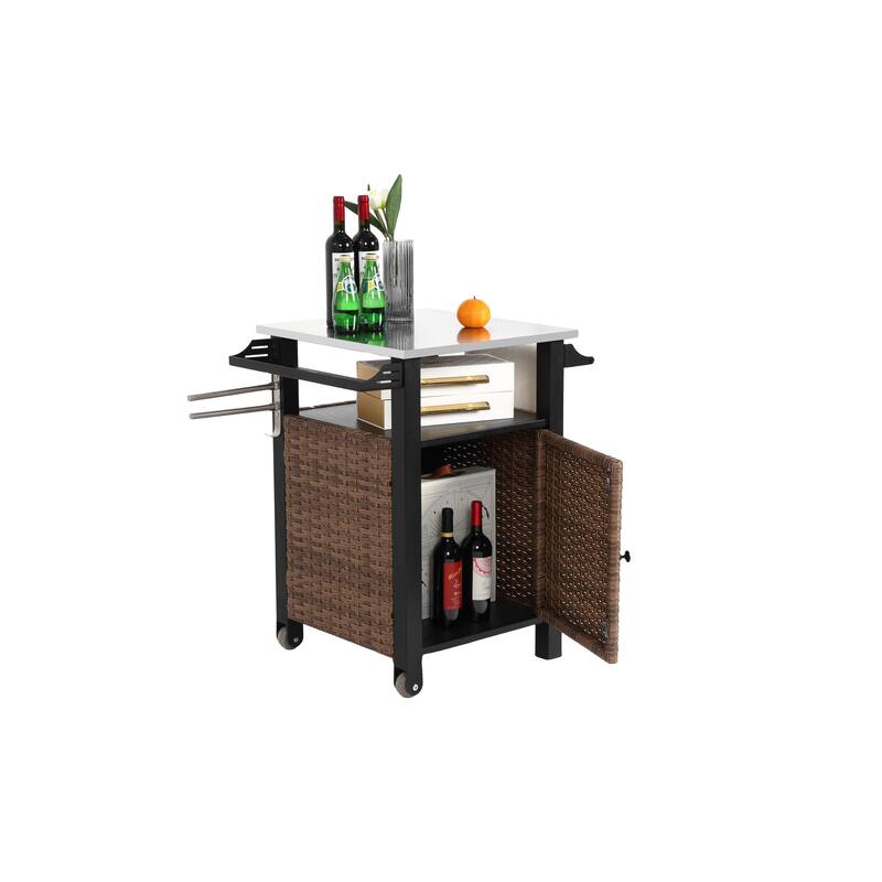 Single door bar cart