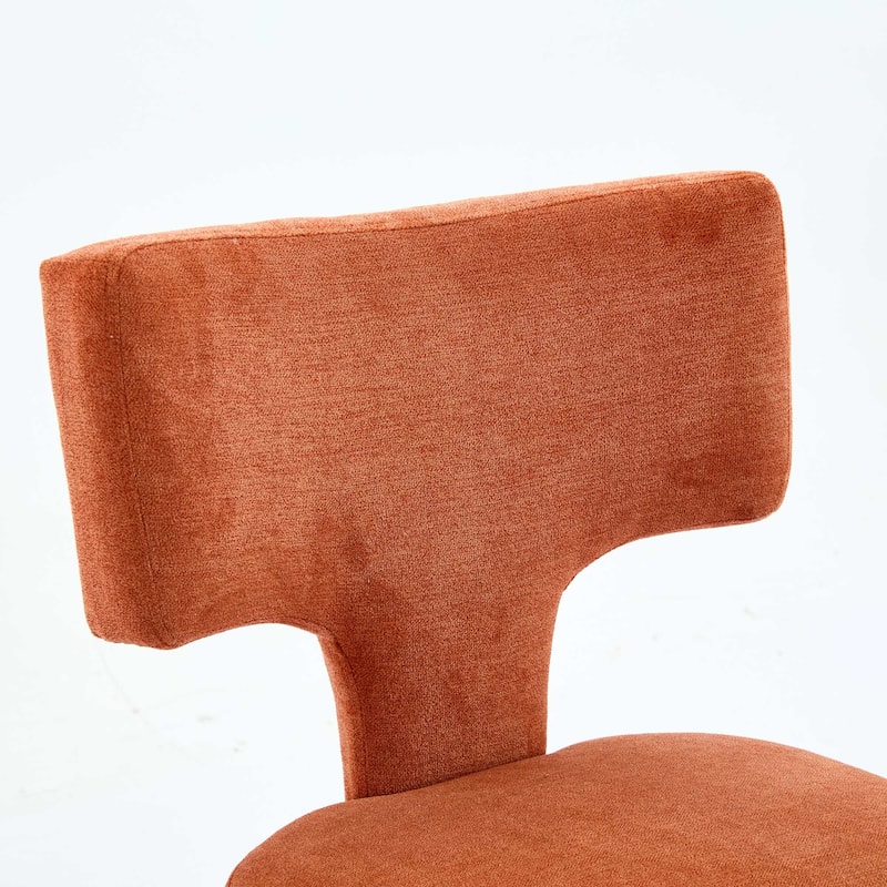 Counter Height Bar Stools Set of 2, Linen Upholstered Accent Chairs, Curved Backrest with Nailhead Trim and Splayed Legs
