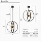 preview thumbnail 5 of 8, Modern 6-Light Black Gold Starburst Chandelier Orb Pendant Lights for Dining Room - 18" W x 20.5" H