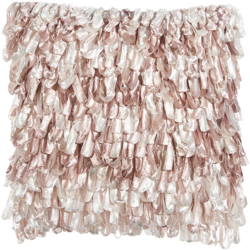 Mina Victory Life Styles Seafoam Throw Pillow , ( 20"X20" ) - 20"X20" - Blush