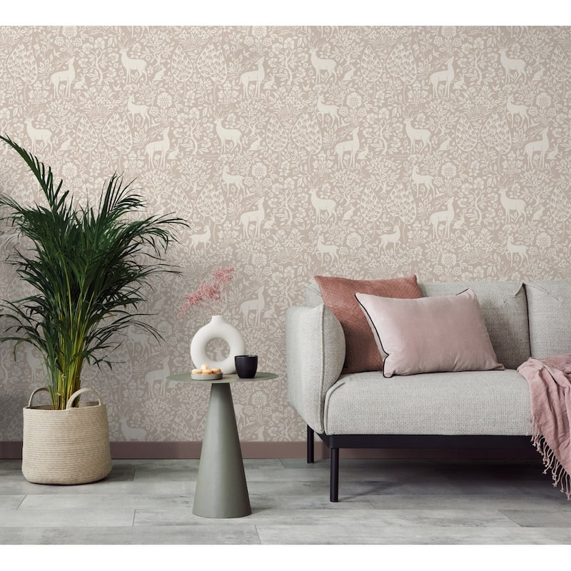 Deer Woods Non-pasted Wallpaper – 396in. x 21in. – Covers 56 square feet