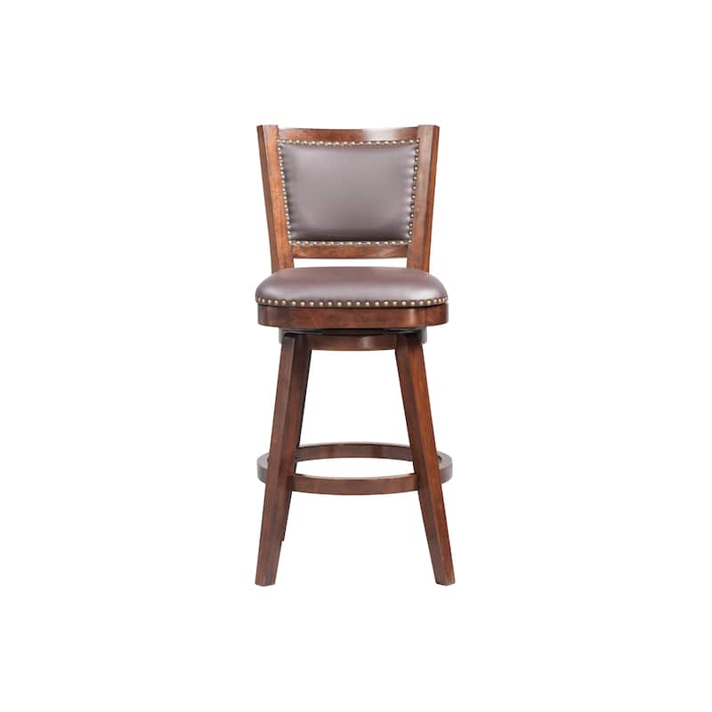 Broodmoor Brown Swivel Wood Stool