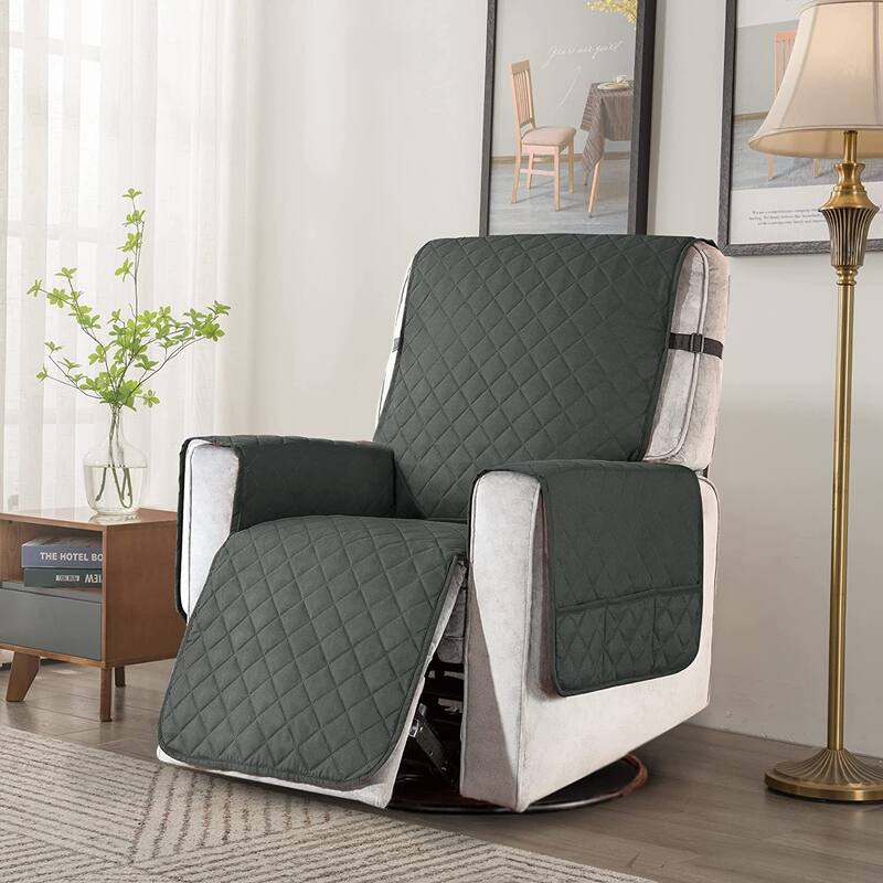Subrtex Recliner Chair Cover Slipcover Reversible Protector Anti-Slip - Large