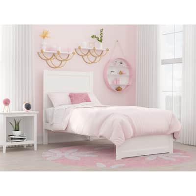 NoHo Twin Bed with Footboard in White