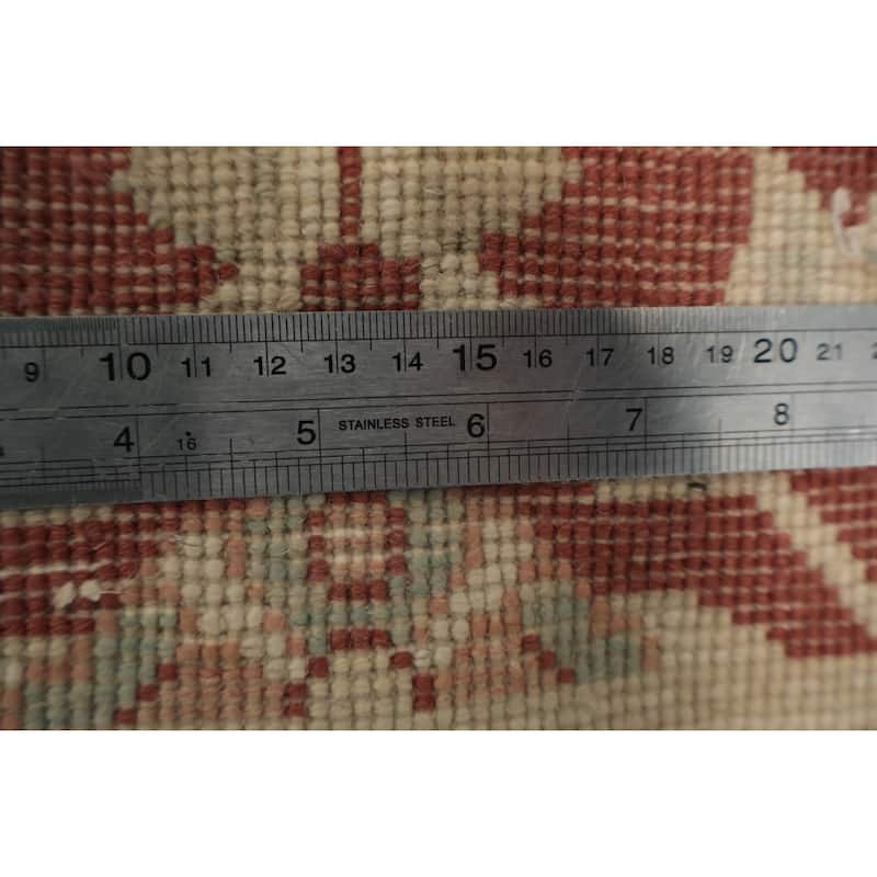 Hand Knotted Oriental 100% Wool Carpet Traditional All-Over Oranges & Rust Ziegler Area Rug - 3' 11'' X 2' 0''