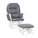 preview thumbnail 18 of 54, Ultimate Nursery Comfort - Glider and Ottoman Set with Reclining Cushion Chair, Rocker Chair with Padded Back and Armrests