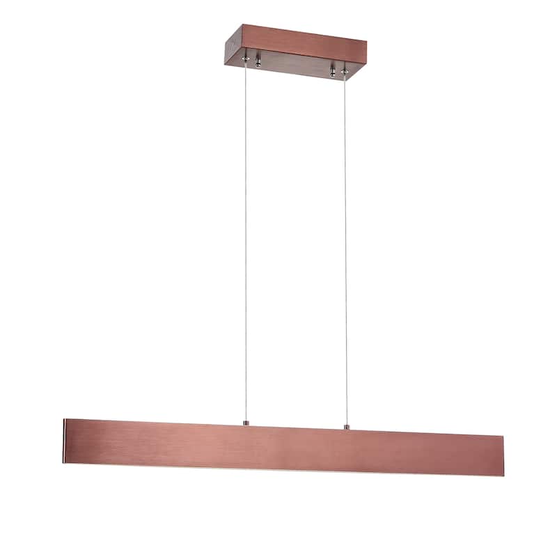 Julian 40" Dimmable Adjustable Integrated LED Metal Linear Pendant, by JONATHAN Y