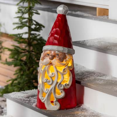 26 in. Santa With Hat LED Décor - Multicolor