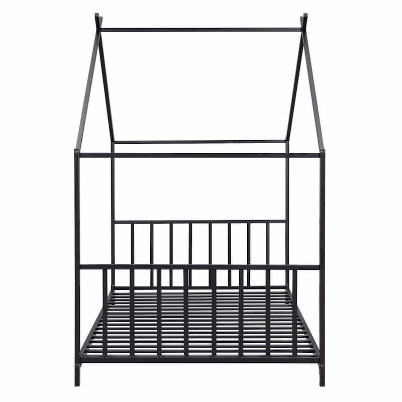 Twin Size Metal House Platform Bed