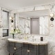 preview thumbnail 107 of 192, KIOTEE Modern Metal Frame Wall Mounted Bathroom Vanity Mirror with 5-year warranty 60x36 - Gold