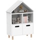 preview thumbnail 2 of 7, Qaba Kids Bookshelf, 3 Tier Kids Bookcase with Two Drawers, Bookshelf for Kids Rooms, Bedroom, Nursery, White