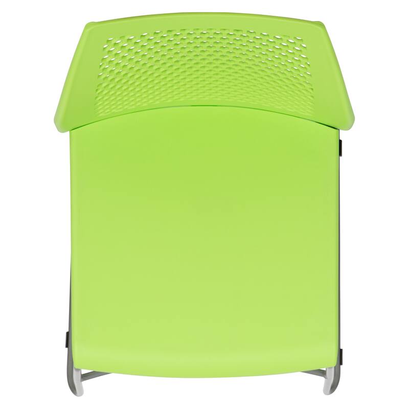 661 lb. Capacity Stack Chair with Air-Vent Back and Powder Coated Sled Base