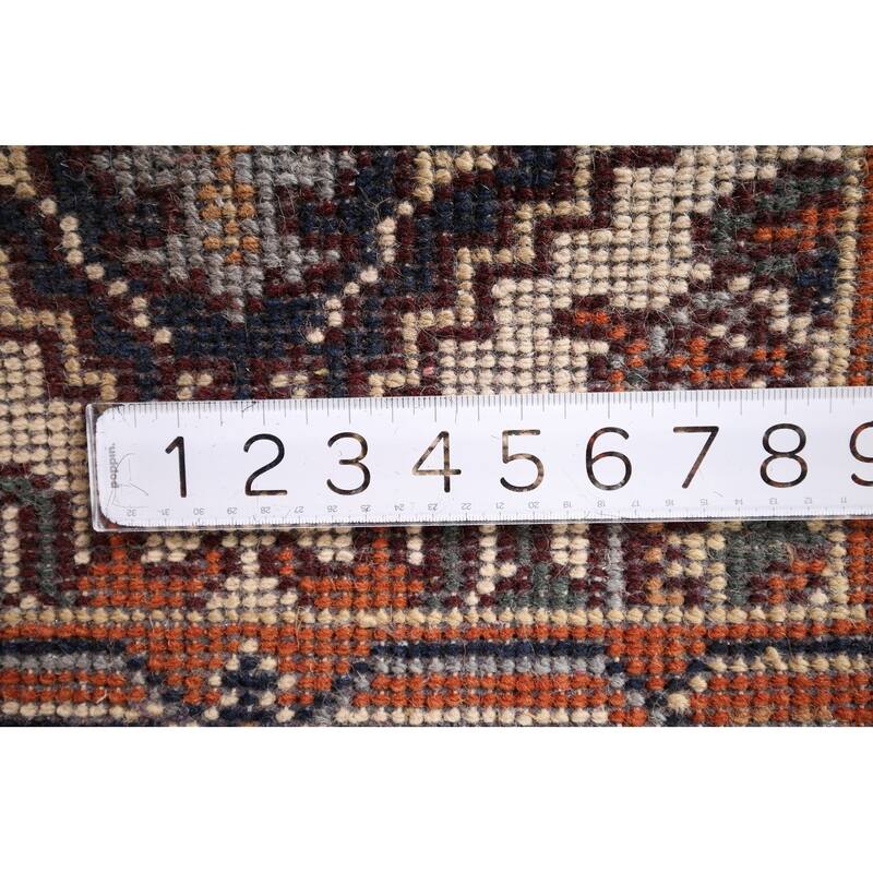 Navy Blue Heriz Serapi Accent Rug Hand-Knotted Oriental Wool Carpet - 2'0" x 3'0"