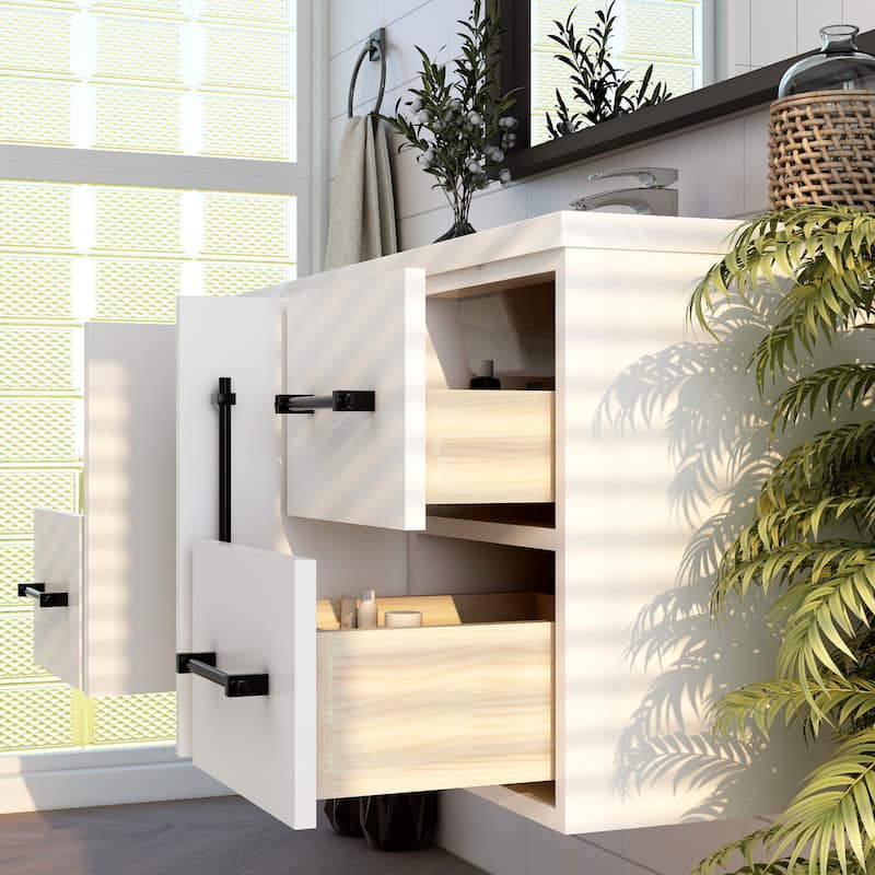 Victoria 48'' Wall-mounted Vanity with Reinforced Acrylic Sink - 47.5