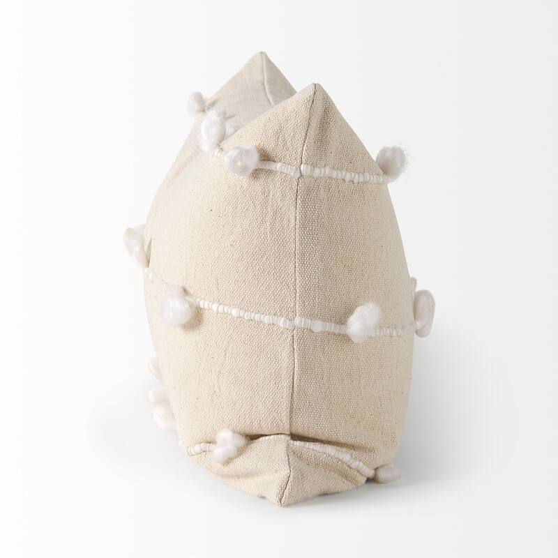 Erica Cream With White Detail Decorative Pillow Cover