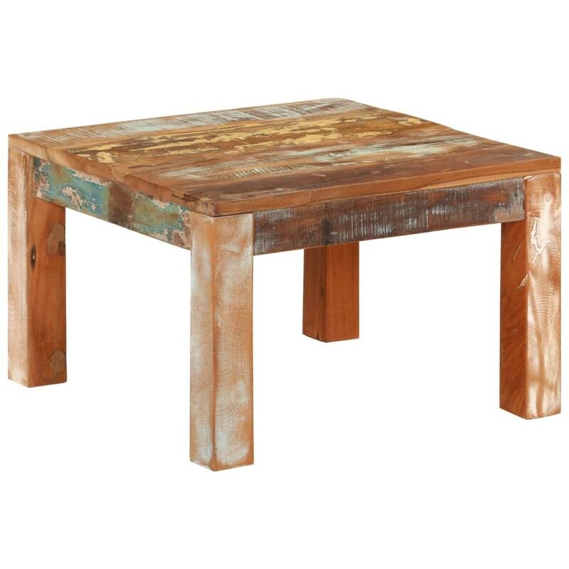vidaXL Coffee Table Side End Table Living Room Accent Sofa Table Solid Wood - 21.7"x21.7"x13.8" - Reclaimed Wood