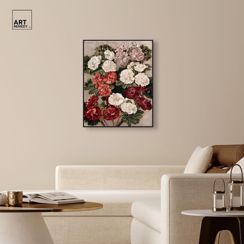 Flowered Primulas Canvas by Art Remedy
