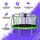 preview thumbnail 3 of 5, Machrus Moxie Pumpkin-Shaped Outdoor Trampoline Set with Premium Top-Ring Frame Safety Enclosure, 15 FT - Green Apple - 15 FT