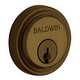 preview thumbnail 11 of 10, Baldwin 6757 Colonial Round Decorative Cylinder Trim Collar Satin Brass and Black