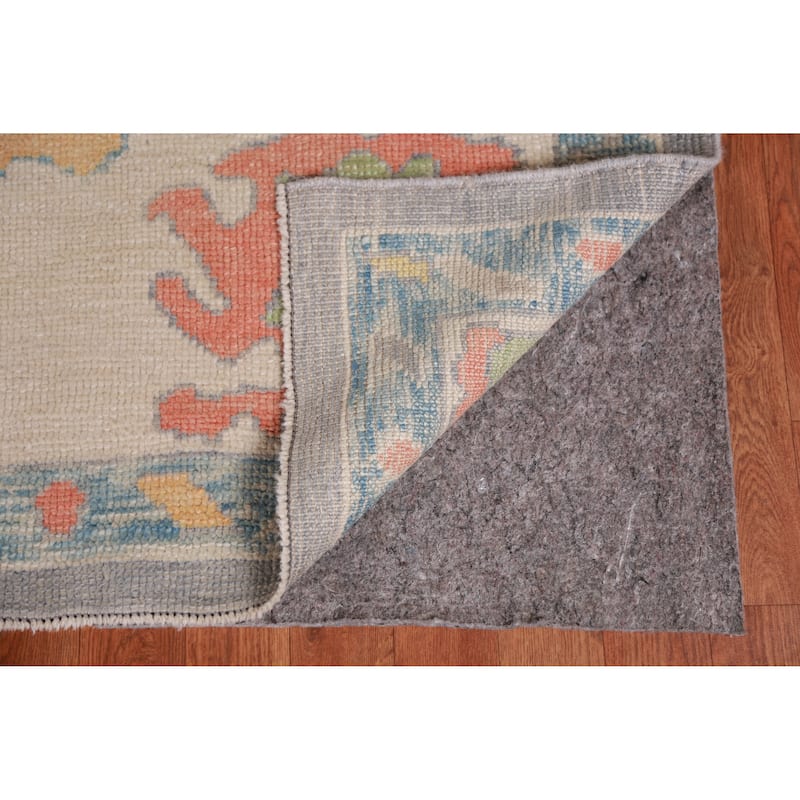 Hand Knotted Oriental 100% Wool Carpet Transitional All-Over Greys & Charcoal Oushak Area Rug - 13' 9'' X 10' 0''