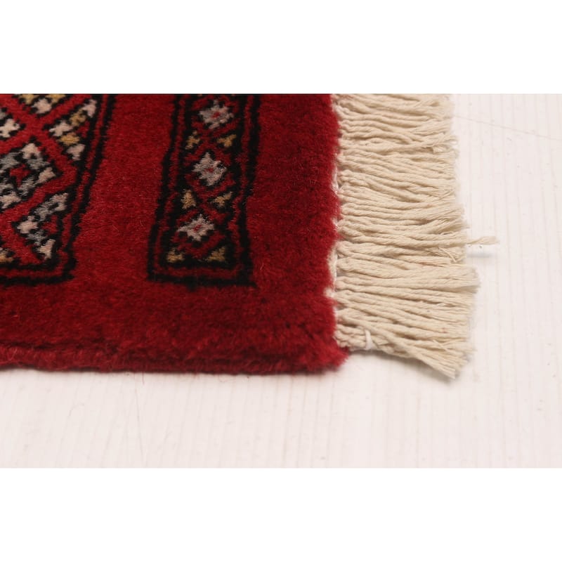 ECARPETGALLERY Hand-knotted Finest Peshawar Bokhara Red Wool Rug - 8'2 x 10'4