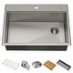 preview thumbnail 2 of 141, KRAUS Kore Workstation Drop-In Stainless Steel Kitchen Sink