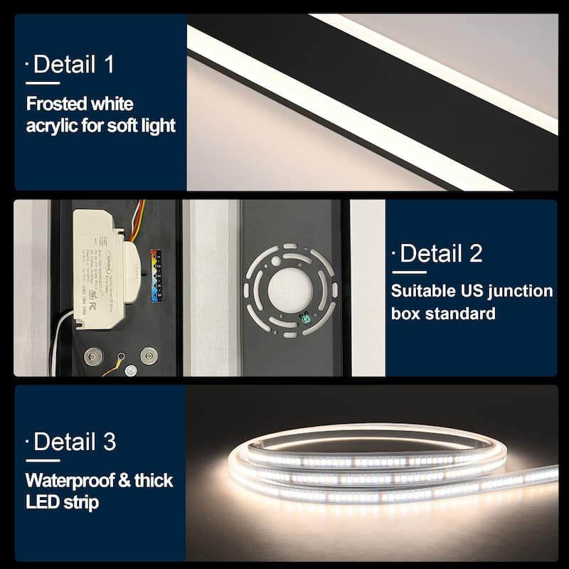 2-Pack 48" RGB Smart Outdoor Wall Lights