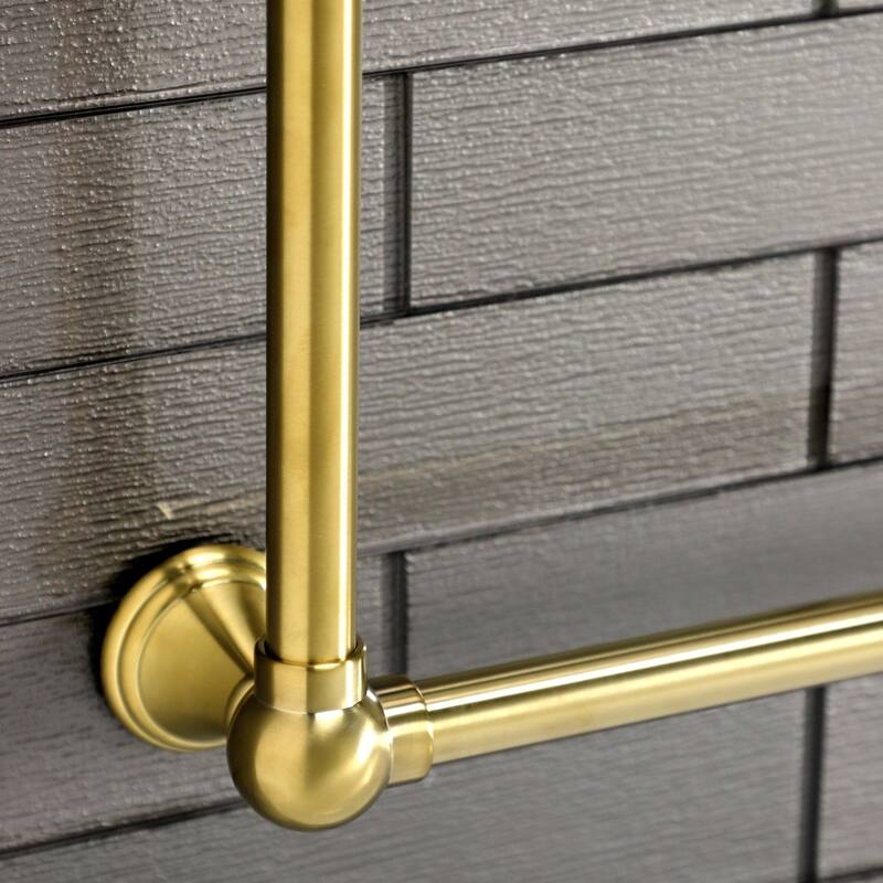 Kingston Brass Maximilien 30-Inch Wall Mount 3-Bar Towel Rack