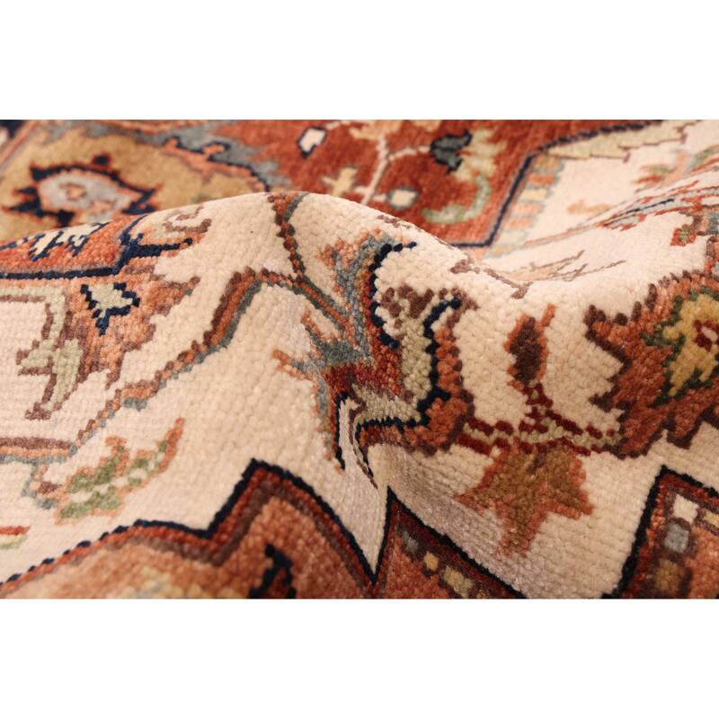 ECARPETGALLERY Hand-knotted Jules Sultane Ivory Wool Rug - 5'8 x 8'9