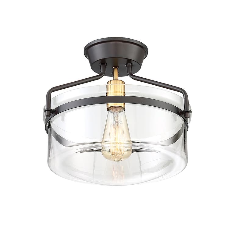Meridian M60011 Single Light 13" Wide Semi-Flush Bowl Ceiling Fixture