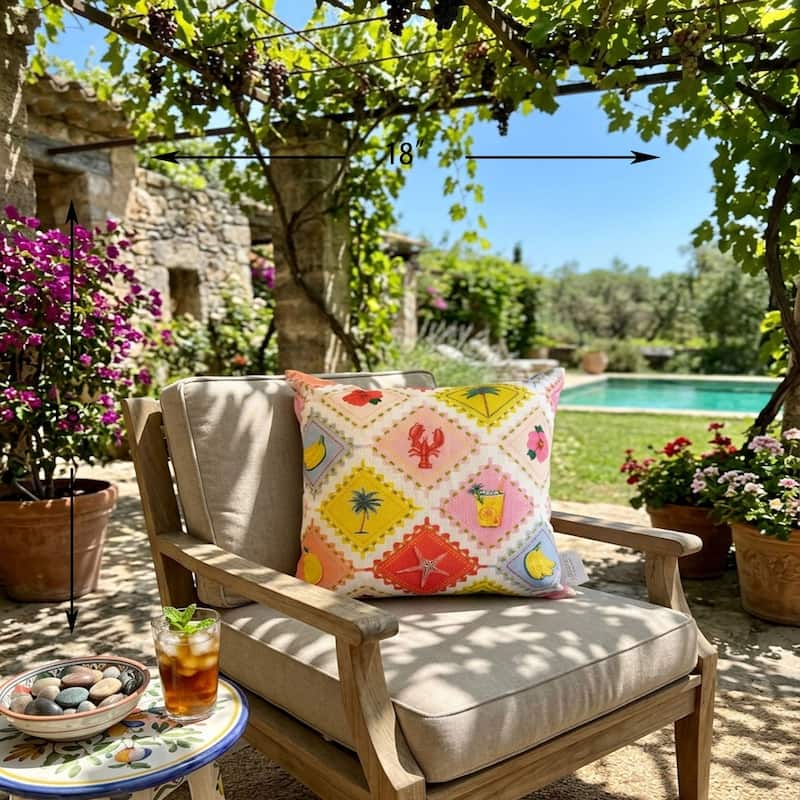 Outdoor Pillows Set of 2, Weather-Resistant for Outdoor