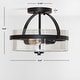 preview thumbnail 6 of 8, SAFAVIEH Lighting Nensor LED 2-light Flush Mount - 13" W x 13" L x 10" H