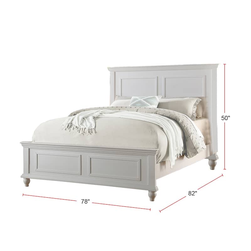 Wood Panel Bed With Headboard