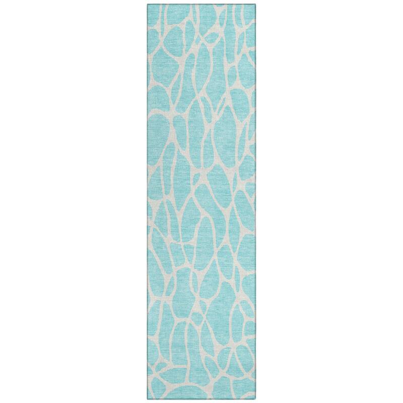 Machine Washable Indoor/ Outdoor Modern Chantille Rug