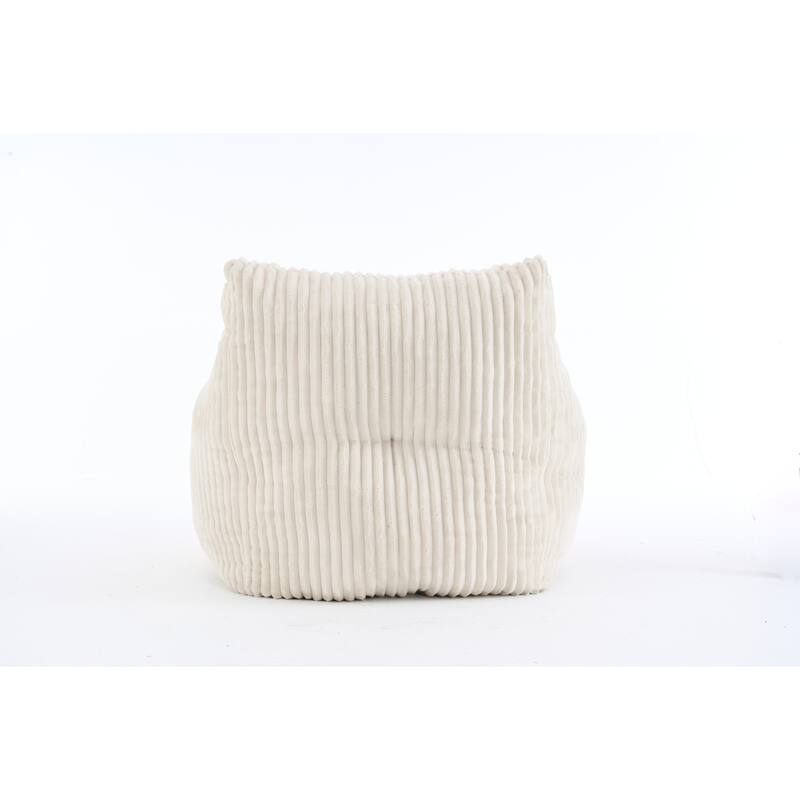 Soft Fluffy Corduroy Fabric Bean Bag Chair Filled With Memory Sponge