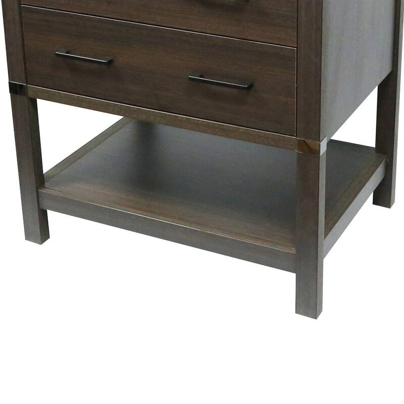 31" Single Vanity In Dark Gray Rg Finish Top With White Quartz And Oval Sink