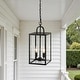 preview thumbnail 11 of 18, KAWOTI 2-Light Outdoor Pendant Light - W8.25" x H19.25"(MaxH60.75") Black
