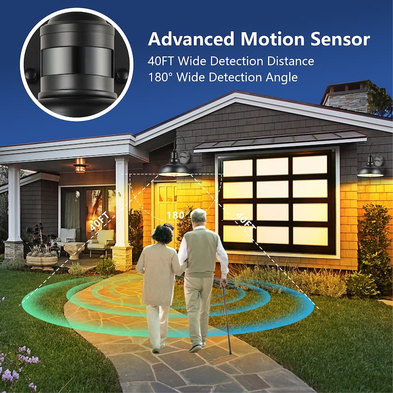 Motion Sensor Outdoor Wall Lights Waterproof Wall Lantern for House Porch Garage