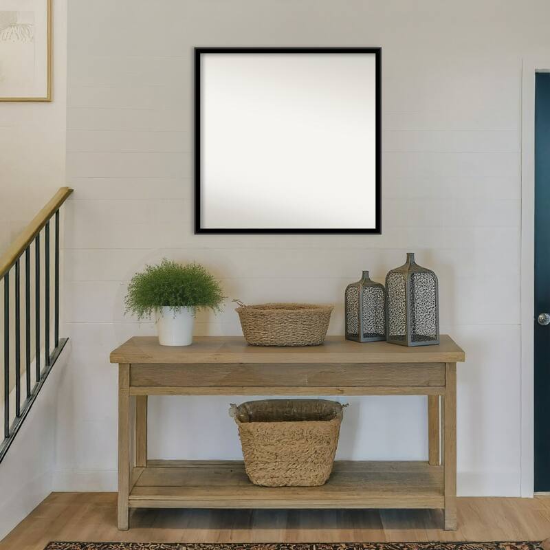Incline Non-Beveled Wood Framed Wall Mirror