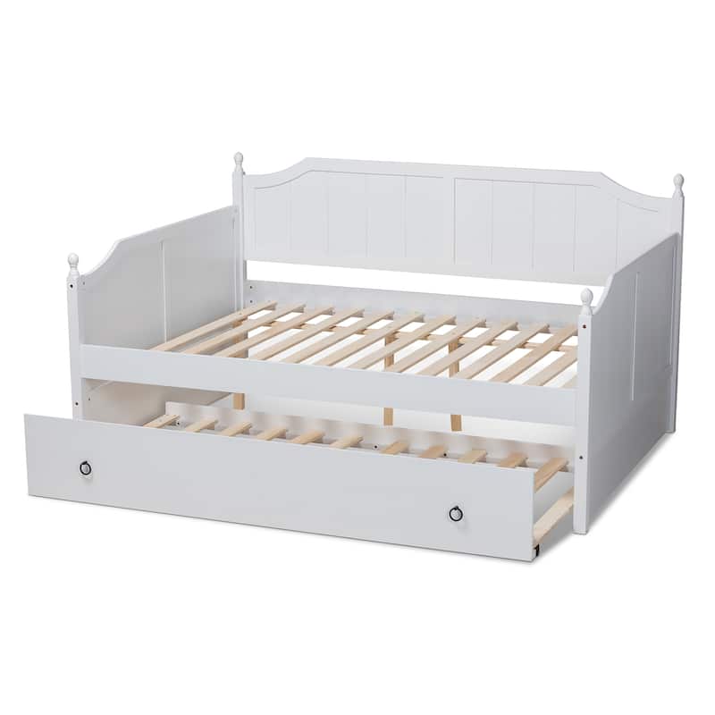 Millie Cottage Farmhouse Full Size Daybed with Twin Size Trundle