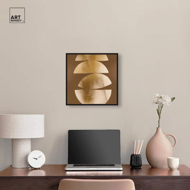 Golden Crescents II Canvas by Art Remedy