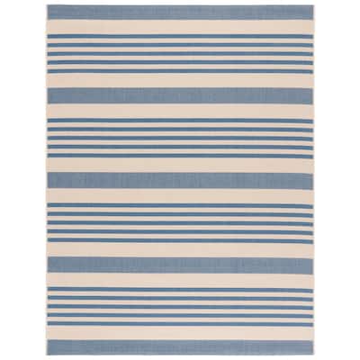 Martha Stewart Venerica Contemporary Rug - Cream/Blue - 2PC - 5'3" x 7'