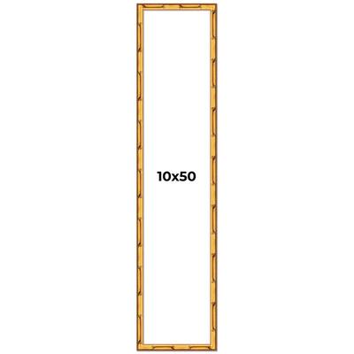 10x50 Frame Gold Bamboo Picture Frame Modern Photo Frame Includes UV Acrylic Shatter Guard Front Acid Free Foam Backing Board
