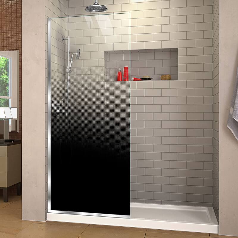 DreamLine Linea Ombre 34 in. W x 72 in. H Single Panel Frameless Shower Door - 34" W