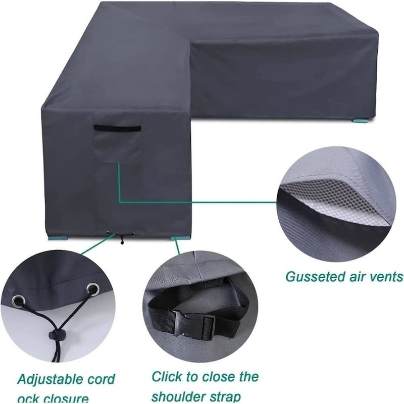 Waterproof Chaise Lounge Cover, Patio Lounge Chair Cover,Windproof Outdoor Lounge Chair Covers,Beach Pool Lounge Cover